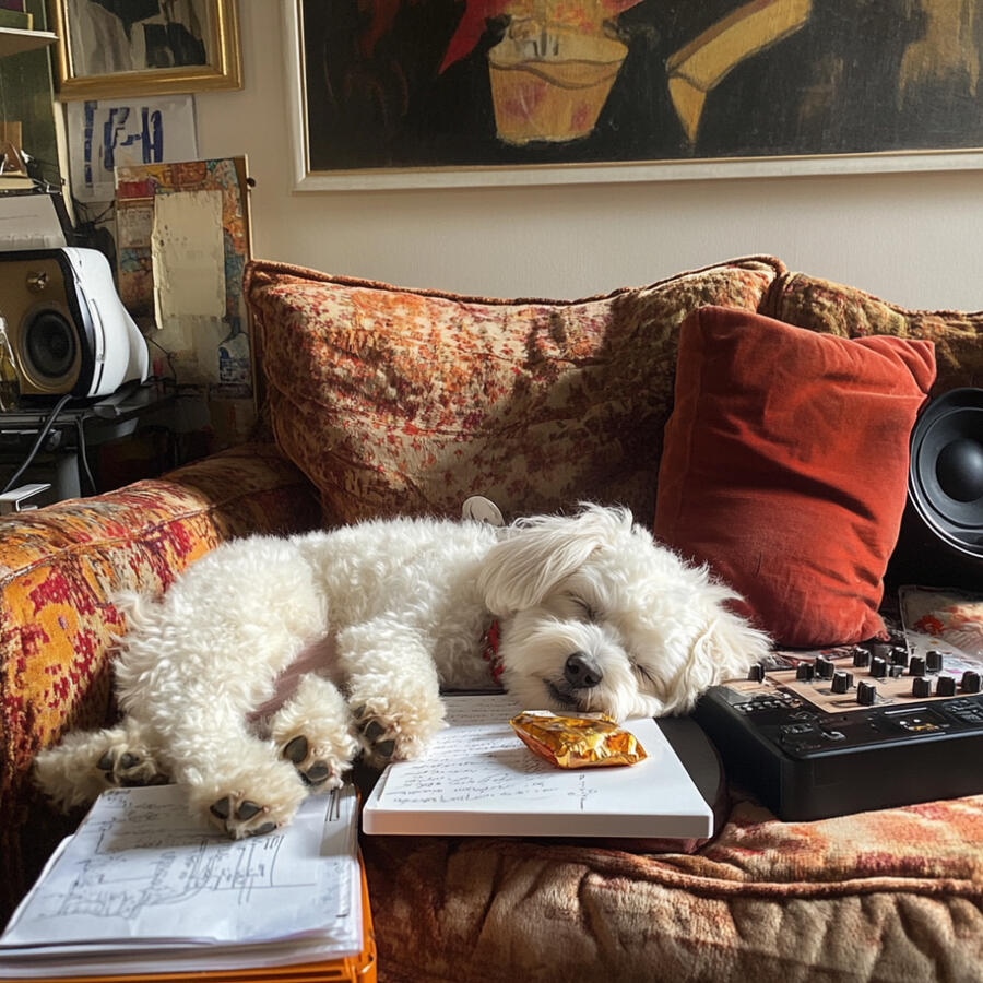 Tired after writing a lot of music